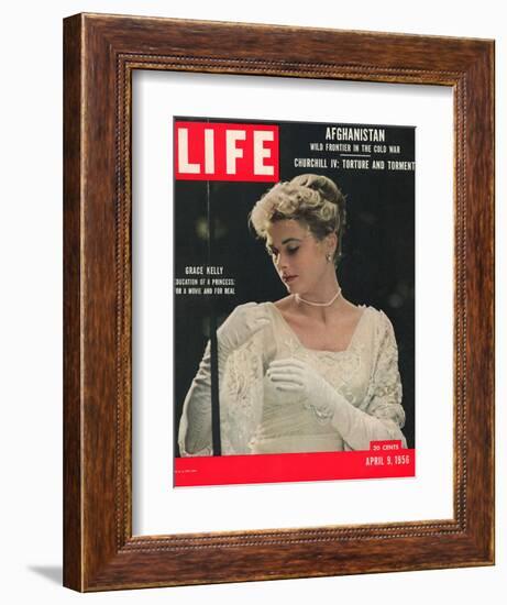 Actress and Princess of Monaco, Grace Kelly, April 9, 1956-Peter Stackpole-Framed Photographic Print