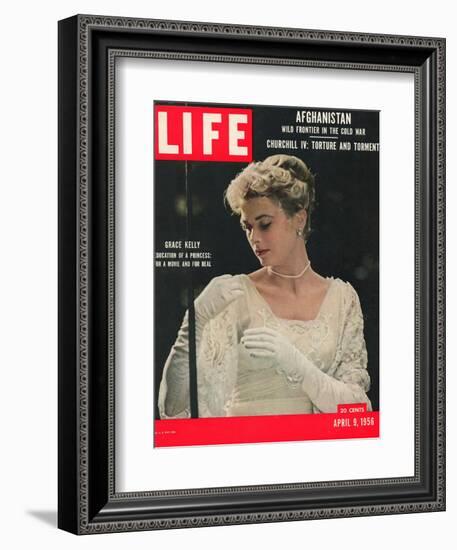 Actress and Princess of Monaco, Grace Kelly, April 9, 1956-Peter Stackpole-Framed Photographic Print