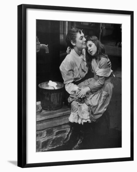 Actress Anne Bancroft and Patty Duke in Miracle Worker, a Play About Hellen Keller-Nina Leen-Framed Premium Photographic Print