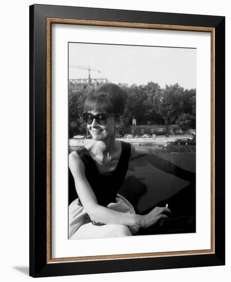 Actress Audrey Hepburn on the Set Film Paris "Paris When it Sizzles" 13 July 1962-null-Framed Photo