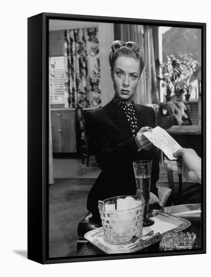 Actress Audrey Totter in Scene from Film "Lady in the Lake"-Martha Holmes-Framed Premier Image Canvas