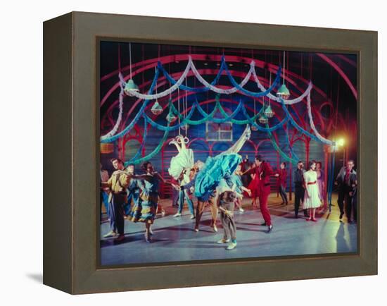 Actress Carol Lawrence Et Al in Dance Scene from Broadway Musical "West Side Story"-Hank Walker-Framed Premier Image Canvas