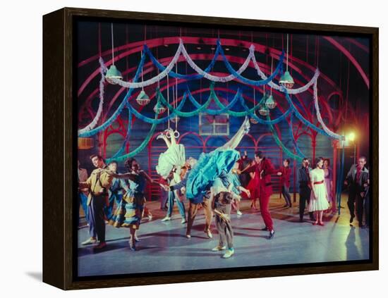 Actress Carol Lawrence Et Al in Dance Scene from Broadway Musical "West Side Story"-Hank Walker-Framed Premier Image Canvas