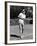 Actress Carol Lombard Stunningly Gorgeous in Tennis Togs on Court During Game-Alfred Eisenstaedt-Framed Premium Photographic Print