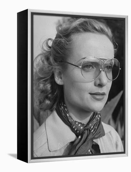 Actress Carol Lombard Wearing Sunglasses for Skeet Shooting at Gun Club-Alfred Eisenstaedt-Framed Premier Image Canvas