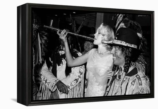 Actress Carroll Baker at the Premiere of the Film "Cheyenne Autumn", Paris, 29 October 1964-null-Framed Stretched Canvas