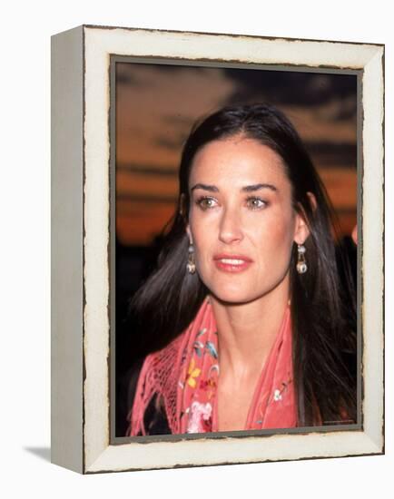 Actress Demi Moore at Debut of Talk Magazine at Liberty Island-Dave Allocca-Framed Premier Image Canvas