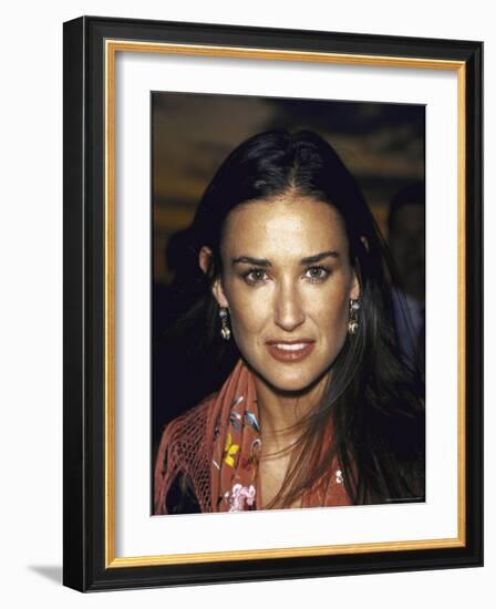 Actress Demi Moore at Talk Magazine Launch Party-Dave Allocca-Framed Premium Photographic Print