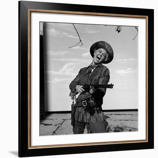 Actress Doris Day in Costume on the Set of "Calamity Jane"-Ed Clark-Framed Premium Photographic Print