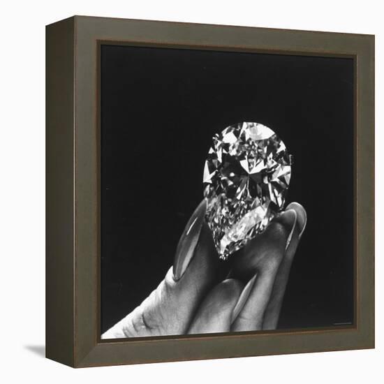 Actress Elizabeth Taylor Displaying Her Diamonds, Bought from Cartiers-Yale Joel-Framed Premier Image Canvas