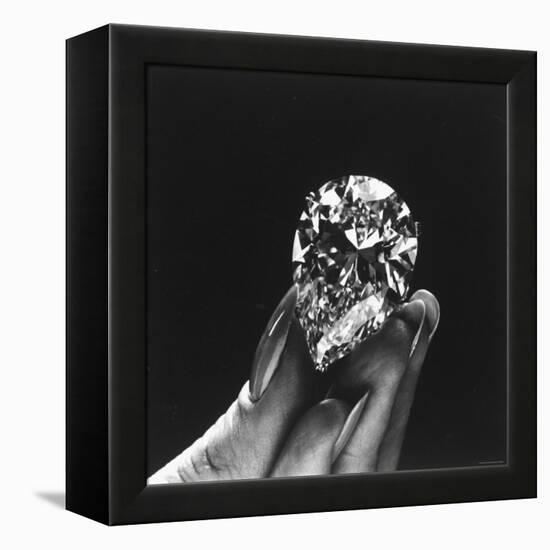 Actress Elizabeth Taylor Displaying Her Diamonds, Bought from Cartiers-Yale Joel-Framed Premier Image Canvas