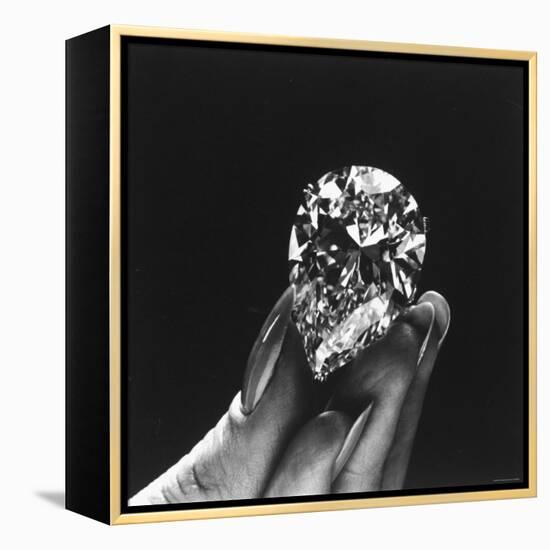 Actress Elizabeth Taylor Displaying Her Diamonds, Bought from Cartiers-Yale Joel-Framed Premier Image Canvas