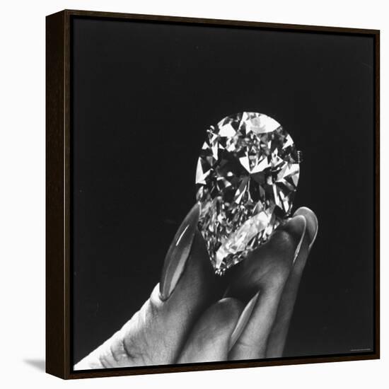 Actress Elizabeth Taylor Displaying Her Diamonds, Bought from Cartiers-Yale Joel-Framed Premier Image Canvas