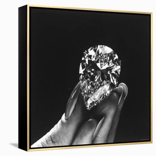 Actress Elizabeth Taylor Displaying Her Diamonds, Bought from Cartiers-Yale Joel-Framed Premier Image Canvas