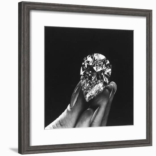 Actress Elizabeth Taylor Displaying Her Diamonds, Bought from Cartiers-Yale Joel-Framed Premium Photographic Print