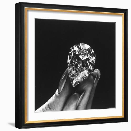 Actress Elizabeth Taylor Displaying Her Diamonds, Bought from Cartiers-Yale Joel-Framed Premium Photographic Print