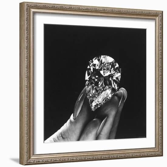 Actress Elizabeth Taylor Displaying Her Diamonds, Bought from Cartiers-Yale Joel-Framed Photographic Print