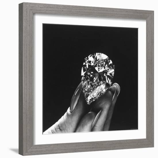 Actress Elizabeth Taylor Displaying Her Diamonds, Bought from Cartiers-Yale Joel-Framed Photographic Print