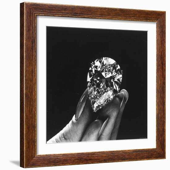 Actress Elizabeth Taylor Displaying Her Diamonds, Bought from Cartiers-Yale Joel-Framed Photographic Print