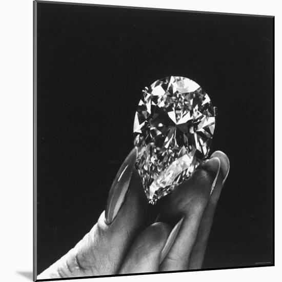Actress Elizabeth Taylor Displaying Her Diamonds, Bought from Cartiers-Yale Joel-Mounted Photographic Print