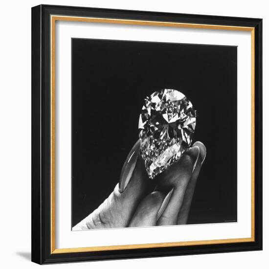 Actress Elizabeth Taylor Displaying Her Diamonds, Bought from Cartiers-Yale Joel-Framed Photographic Print