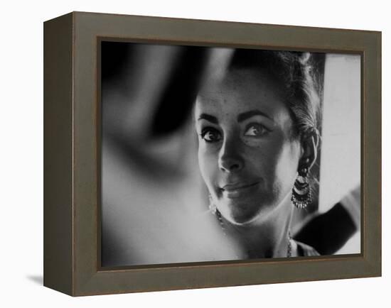 Actress Elizabeth Taylor on Location During Filming of Motion Picture "The Night of the Iguana"-Gjon Mili-Framed Premier Image Canvas