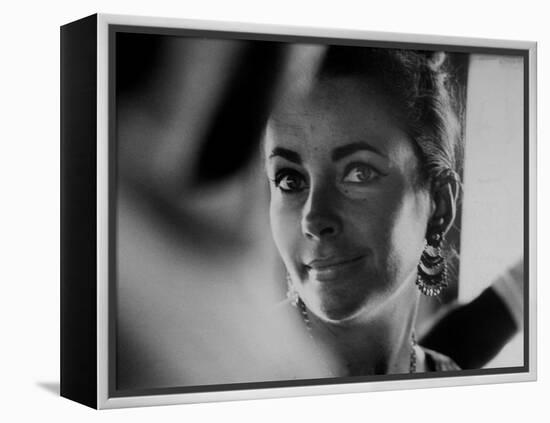 Actress Elizabeth Taylor on Location During Filming of Motion Picture "The Night of the Iguana"-Gjon Mili-Framed Premier Image Canvas