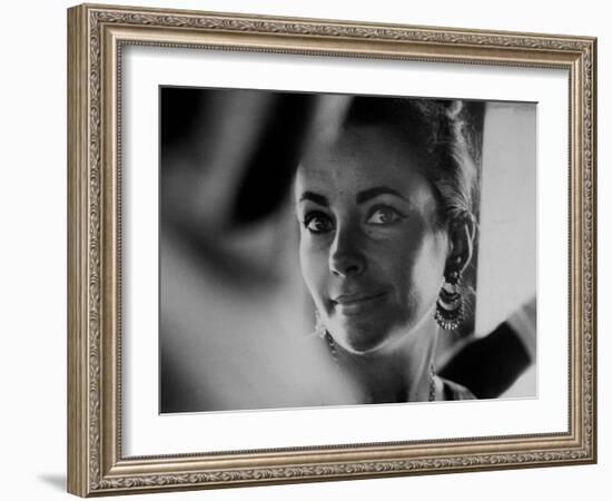 Actress Elizabeth Taylor on Location During Filming of Motion Picture "The Night of the Iguana"-Gjon Mili-Framed Premium Photographic Print