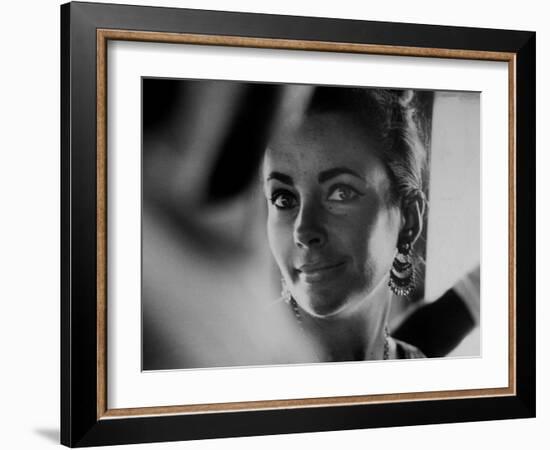 Actress Elizabeth Taylor on Location During Filming of Motion Picture "The Night of the Iguana"-Gjon Mili-Framed Premium Photographic Print