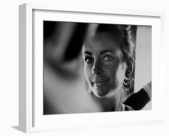 Actress Elizabeth Taylor on Location During Filming of Motion Picture "The Night of the Iguana"-Gjon Mili-Framed Premium Photographic Print