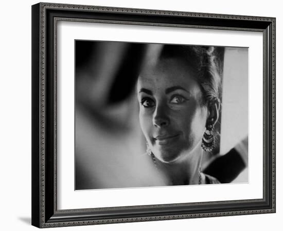 Actress Elizabeth Taylor on Location During Filming of Motion Picture "The Night of the Iguana"-Gjon Mili-Framed Premium Photographic Print