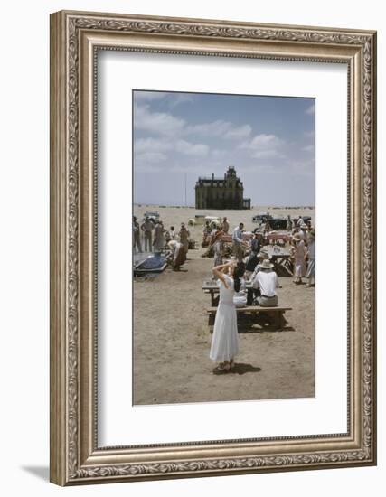 Actress Elizabeth Taylor on the Set of the Film 'Giant', Near Marfa, Texas, 1956-Allan Grant-Framed Photographic Print