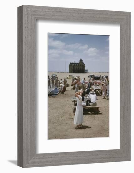 Actress Elizabeth Taylor on the Set of the Film 'Giant', Near Marfa, Texas, 1956-Allan Grant-Framed Photographic Print