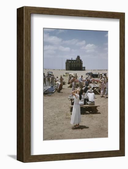 Actress Elizabeth Taylor on the Set of the Film 'Giant', Near Marfa, Texas, 1956-Allan Grant-Framed Photographic Print