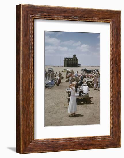 Actress Elizabeth Taylor on the Set of the Film 'Giant', Near Marfa, Texas, 1956-Allan Grant-Framed Photographic Print