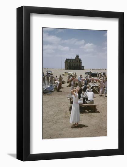 Actress Elizabeth Taylor on the Set of the Film 'Giant', Near Marfa, Texas, 1956-Allan Grant-Framed Photographic Print