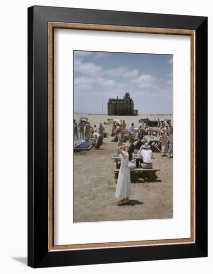 Actress Elizabeth Taylor on the Set of the Film 'Giant', Near Marfa, Texas, 1956-Allan Grant-Framed Photographic Print