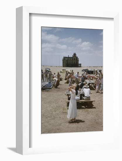 Actress Elizabeth Taylor on the Set of the Film 'Giant', Near Marfa, Texas, 1956-Allan Grant-Framed Photographic Print