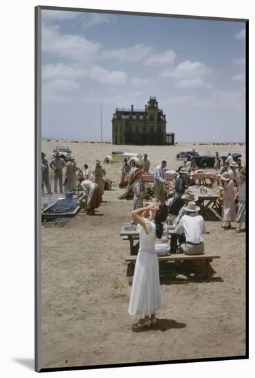 Actress Elizabeth Taylor on the Set of the Film 'Giant', Near Marfa, Texas, 1956-Allan Grant-Mounted Photographic Print