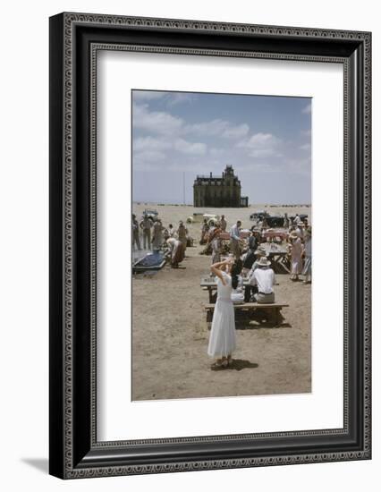 Actress Elizabeth Taylor on the Set of the Film 'Giant', Near Marfa, Texas, 1956-Allan Grant-Framed Photographic Print