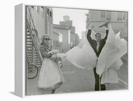 Actress Grace Kelly Leaving Hollywood Studio Lot for Last Time Before Her Marriage-Allan Grant-Framed Premier Image Canvas