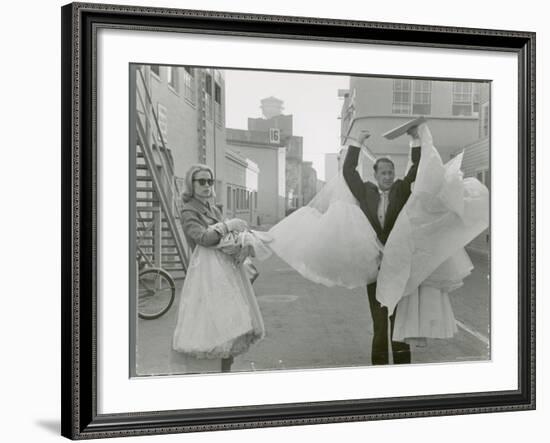 Actress Grace Kelly Leaving Hollywood Studio Lot for Last Time Before Her Marriage-Allan Grant-Framed Premium Photographic Print