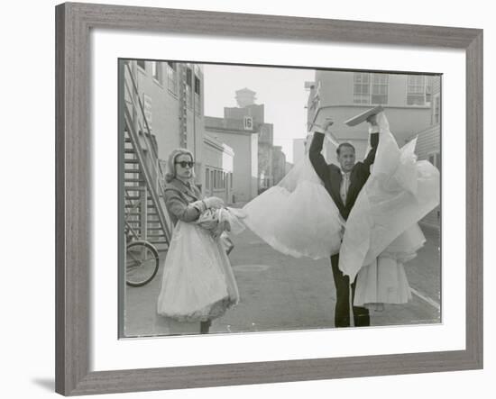 Actress Grace Kelly Leaving Hollywood Studio Lot for Last Time Before Her Marriage-Allan Grant-Framed Premium Photographic Print