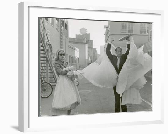 Actress Grace Kelly Leaving Hollywood Studio Lot for Last Time Before Her Marriage-Allan Grant-Framed Premium Photographic Print