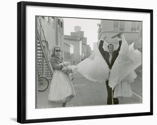 Actress Grace Kelly Leaving Hollywood Studio Lot for Last Time Before Her Marriage-Allan Grant-Framed Premium Photographic Print