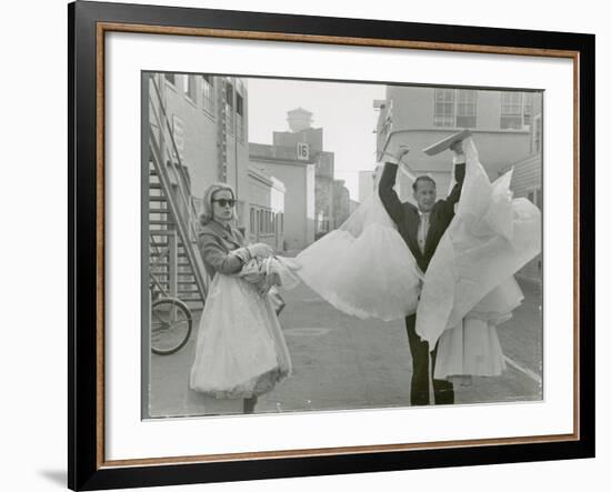 Actress Grace Kelly Leaving Hollywood Studio Lot for Last Time Before Her Marriage-Allan Grant-Framed Premium Photographic Print
