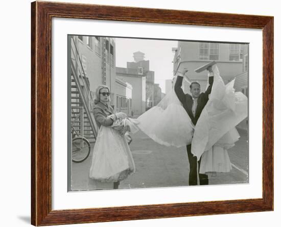 Actress Grace Kelly Leaving Hollywood Studio Lot for Last Time Before Her Marriage-Allan Grant-Framed Premium Photographic Print