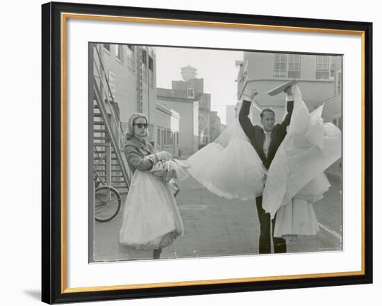 Actress Grace Kelly Leaving Hollywood Studio Lot for Last Time Before Her Marriage-Allan Grant-Framed Premium Photographic Print