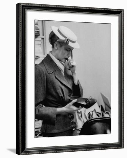 Actress Grace Kelly Shopping for Shoes-Lisa Larsen-Framed Premium Photographic Print