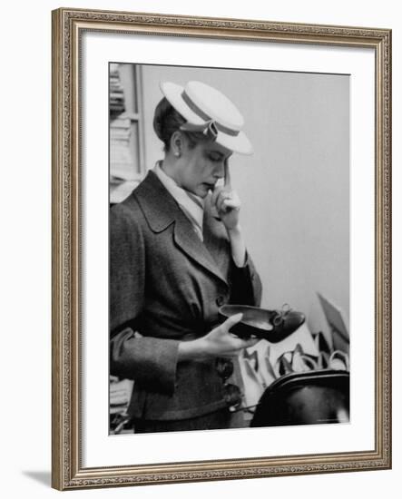 Actress Grace Kelly Shopping for Shoes-Lisa Larsen-Framed Premium Photographic Print